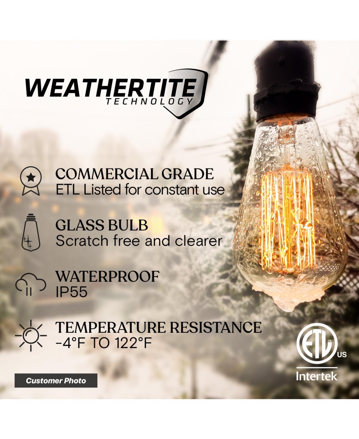 Ambience Pro 48 ft. Incandescent Indoor/Outdoor Weatherproof 40-Watt String Lights