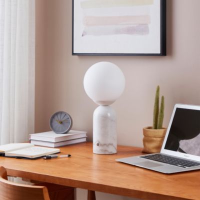 Mila Tall 15" Dimmable LED Table Lamp with Marble Base