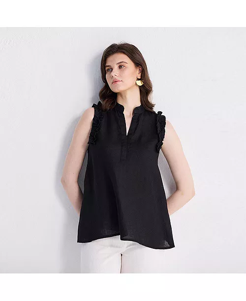 women's sleeveless hemp top