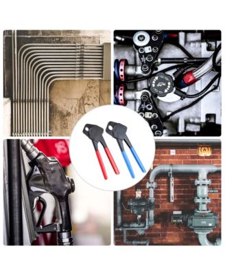 1/2" 3/4" PEX Crimper Copper Ring Crimping Tool Kit with Go/no Go Gauge 2 Pack