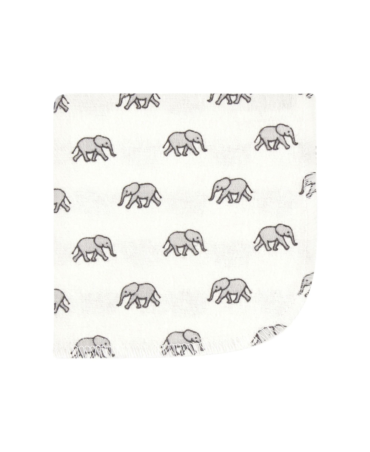 Hudson Baby Flannel Cotton Washcloths, Brown Bear 12 Pack, One Size - Going on safari 12pk