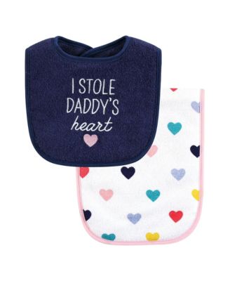 Cotton Terry Bib and Burp Cloth Set