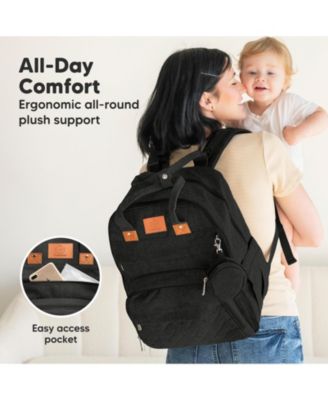 Rove Diaper Bag with Changing Pad, Waterproof Baby Bag, Travel Diaper