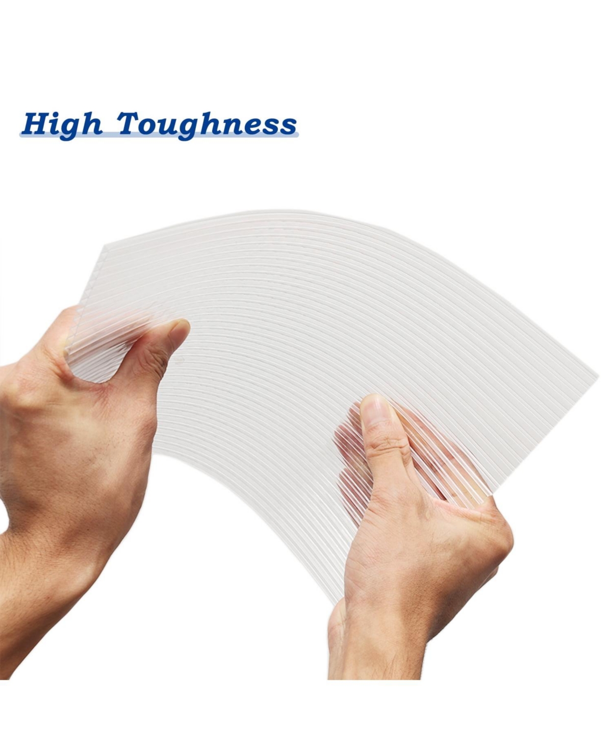 Aoodor 6Pcs 24'' (W) x 48'' (L) x 0.2'' Polycarbonate Greenhouse Panels, Waterproof Uv Protected Reinforced Sheets, Outdoor Garden and Greenhouse Cove