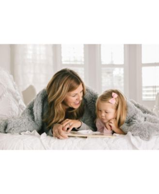 Premium Solid Faux Long Fur Throw Blanket - Soft, Fuzzy Throw Blanket - For Bed or Couch - 60" x 70" - Aubergine