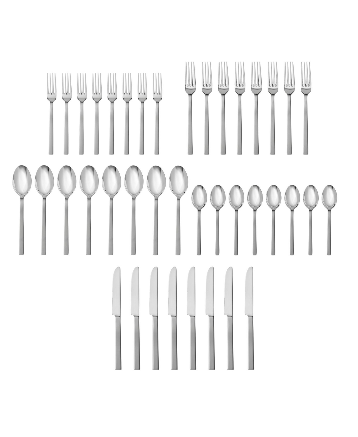 Fortessa Viggo Satin 40-pc. Flatware Set, Service For 8 In Stainless Steel