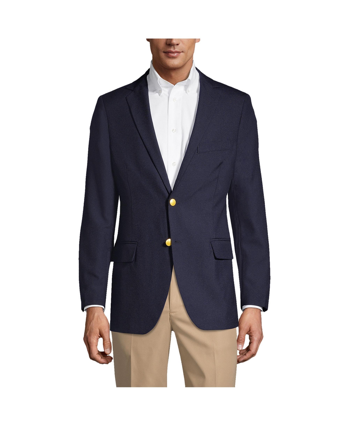 Big & Tall School Uniform Tailored Fit Hopsack Blazer - Deep navy