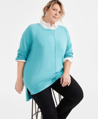 Style Co Plus Size Knit Seam Front Tunic Top Created for Macy s Macy s