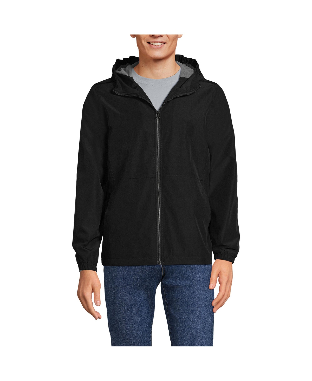 Men's School Uniform Rain Jacket - Black