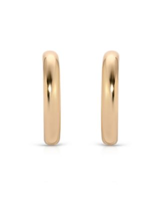 Medium Thick Classic Hoop Earrings