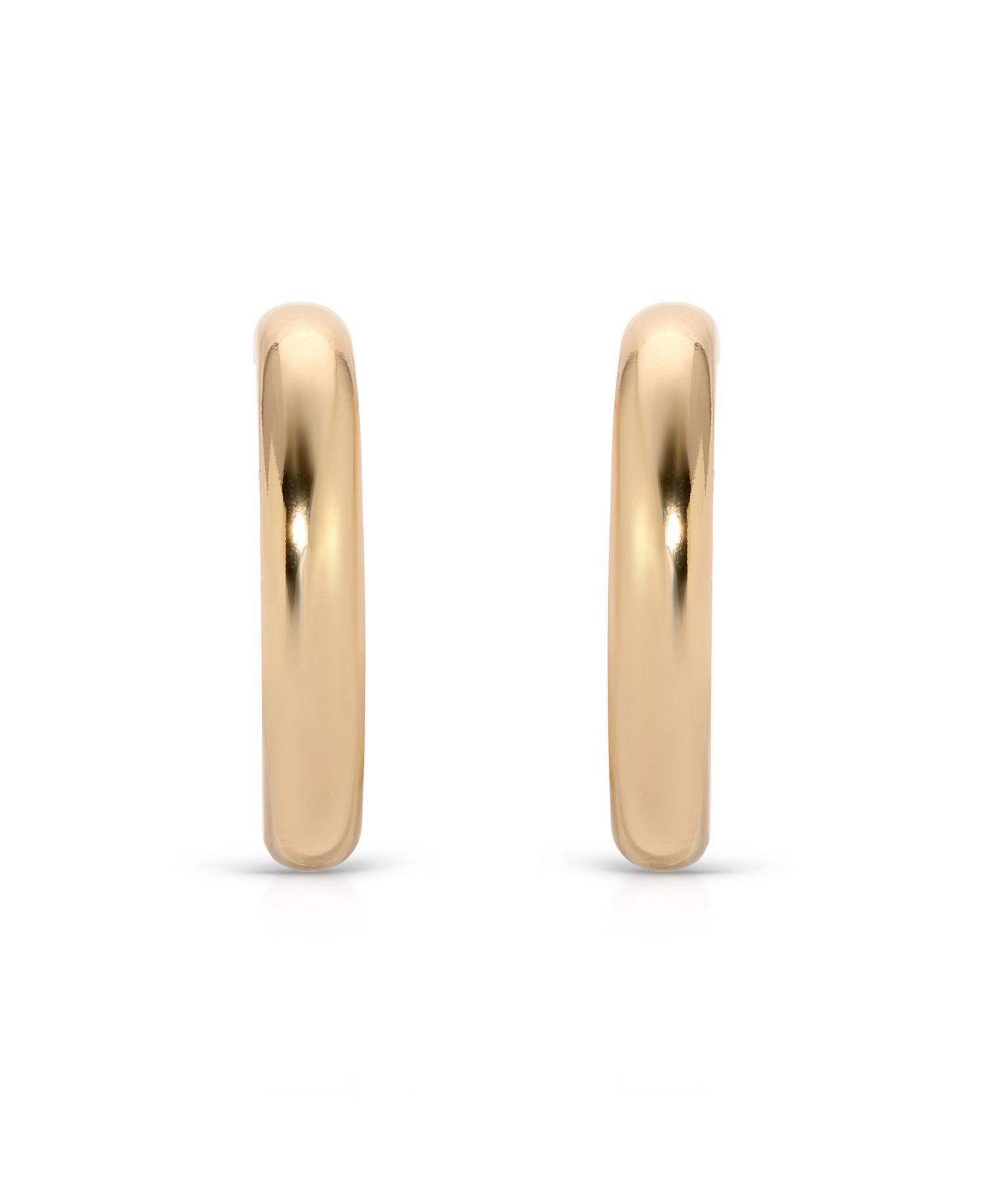 Medium Thick Classic Hoop Earrings