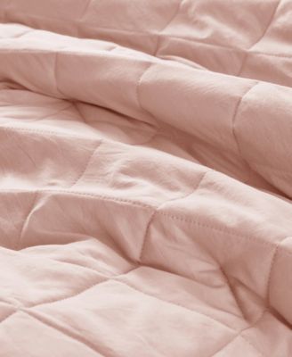 Phoebe Diamond Quilted Ruffle Edge 3-Pc. Comforter Set, Full/Queen