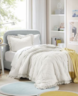 Phoebe Diamond Quilted Ruffle Edge 2-Pc. Comforter Set, Twin/Twin XL