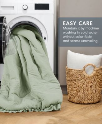 Phoebe Diamond Quilted Ruffle Edge 2-Pc. Comforter Set, Twin/Twin XL