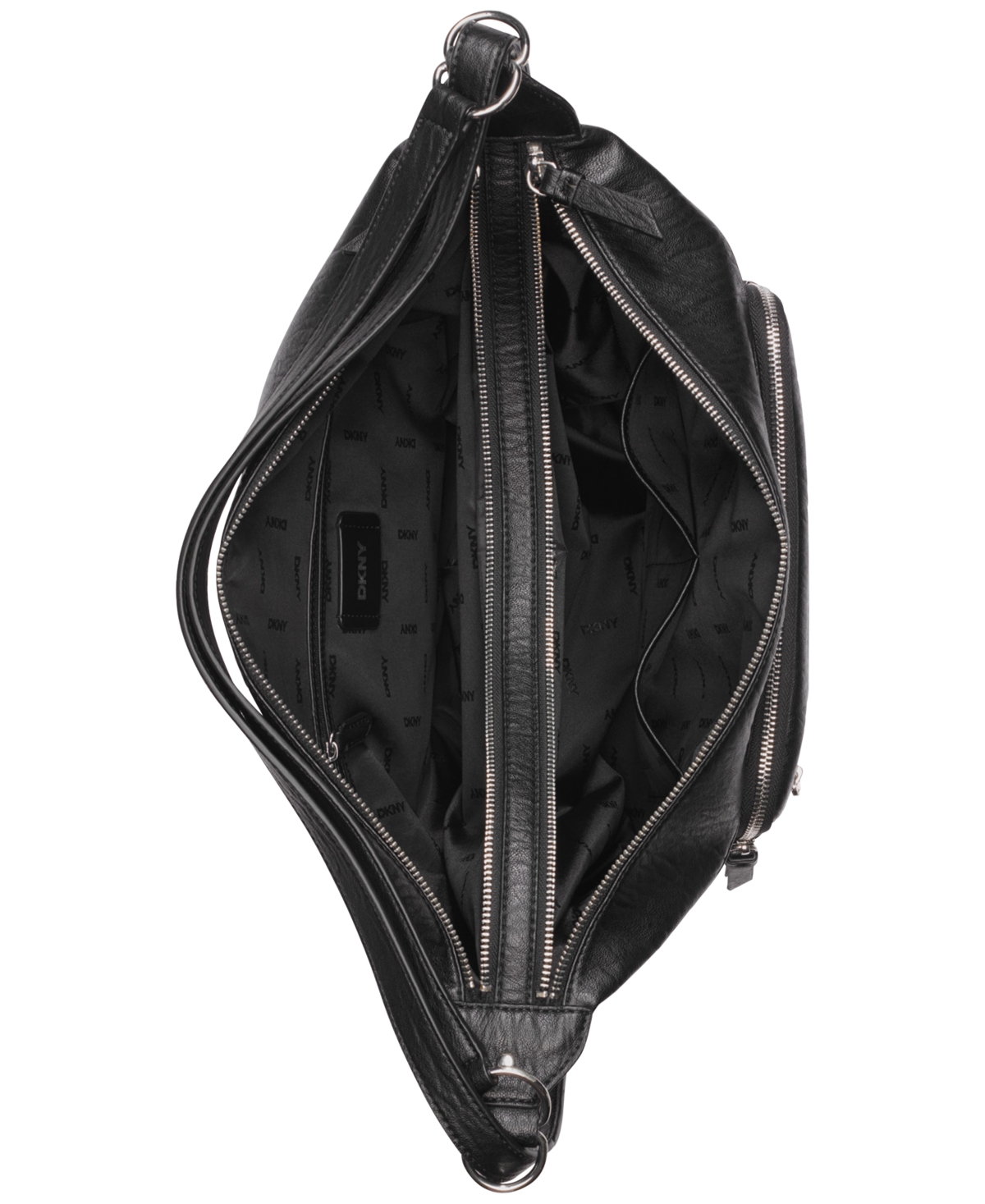 Dkny Shar Medium Convertible Hobo -silver