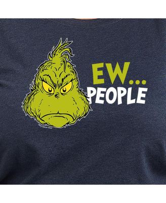 Plus Size Grinch Ew People Graphic Pullover T-shirt