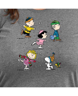 Plus Size Peanuts Skating Graphic T-shirt