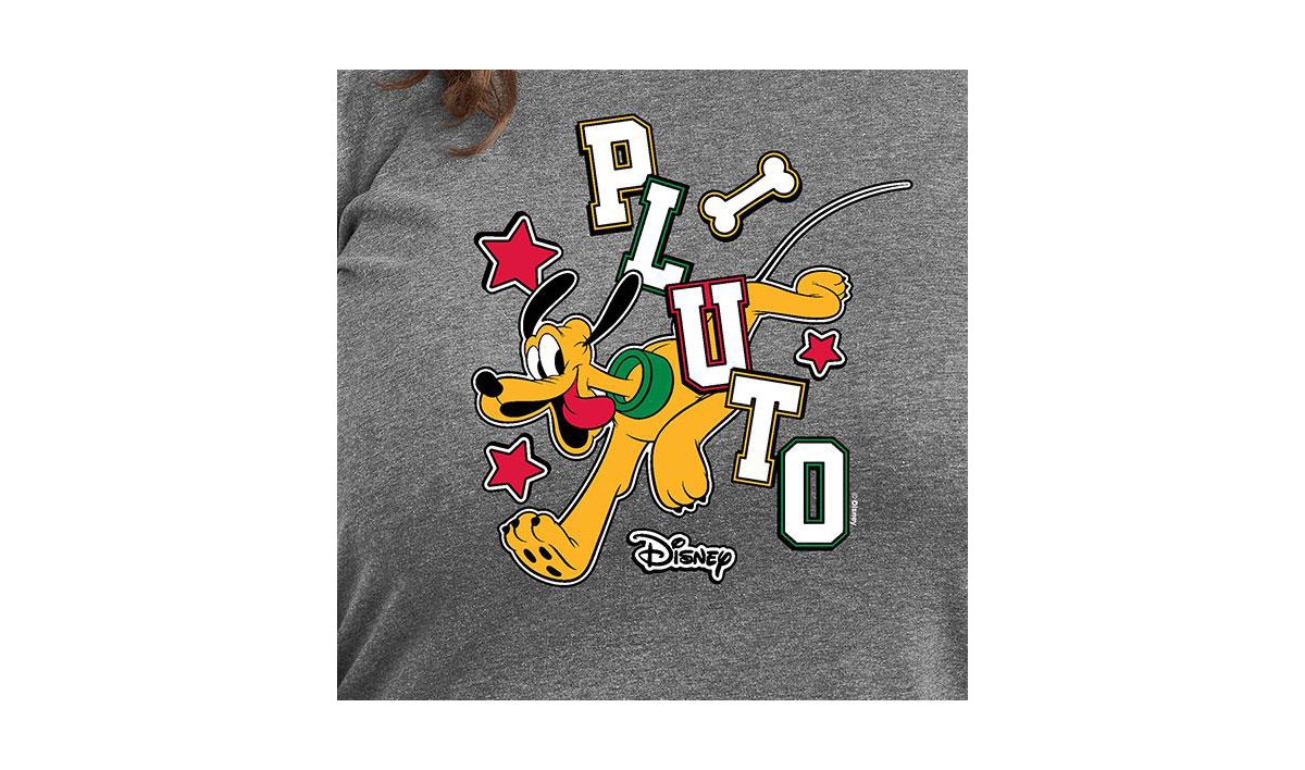 Hybrid Apparel Plus Size Disney Pluto Graphic T-shirt In Grey
