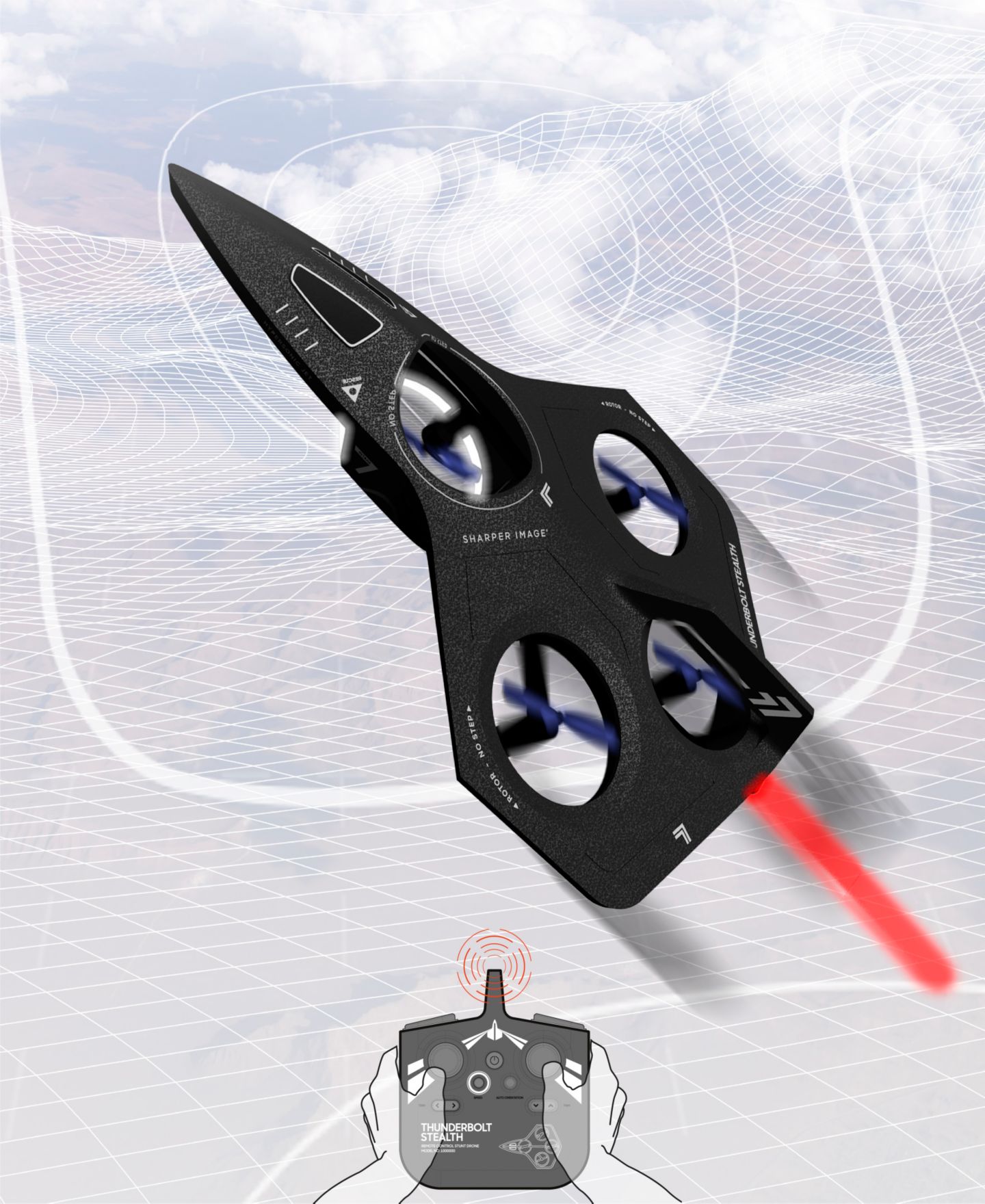 Детская игрушка Sharper Image Thunderbolt Stealth Drone — фото 3