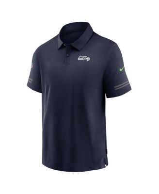 Men's College Navy Seattle Seahawks Logo Sideline Elite Performance Polo