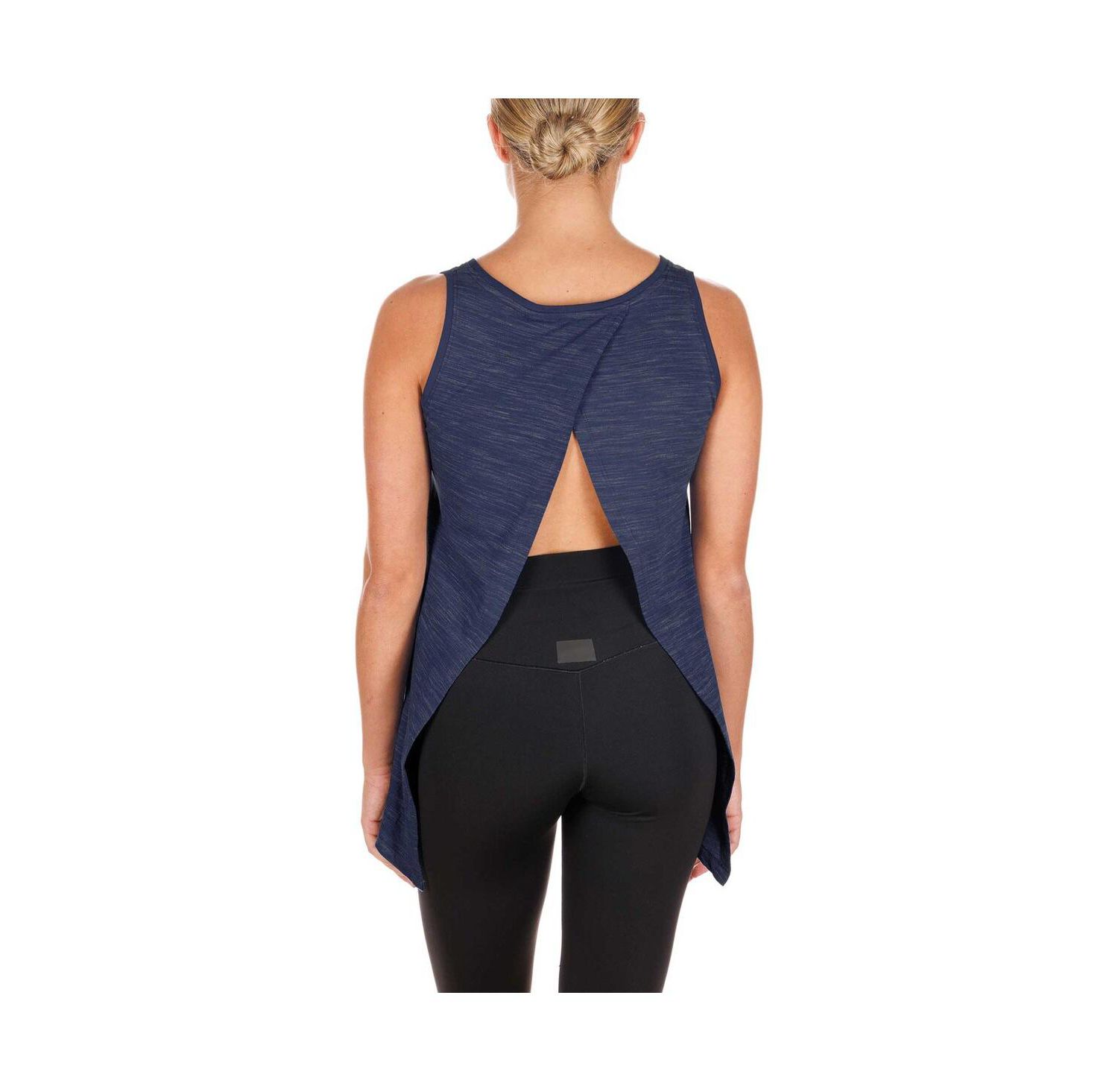 Women's Navy Dallas Cowboys Space-Dye Active Tank Top