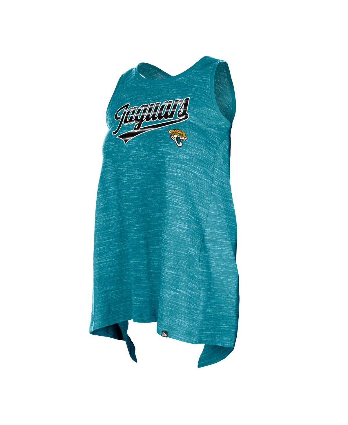 NEW ERA WOMEN'S TEAL JACKSONVILLE JAGUARS SPACE DYE ACTIVE TANK TOP 