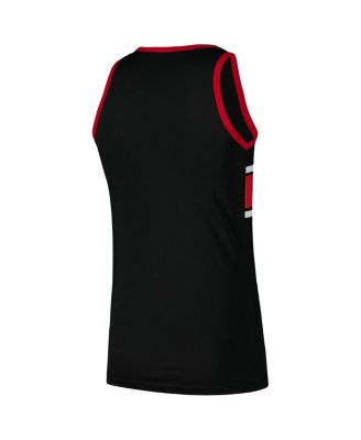 Men's Black Cincinnati Reds Jersey Ringer Tank Top