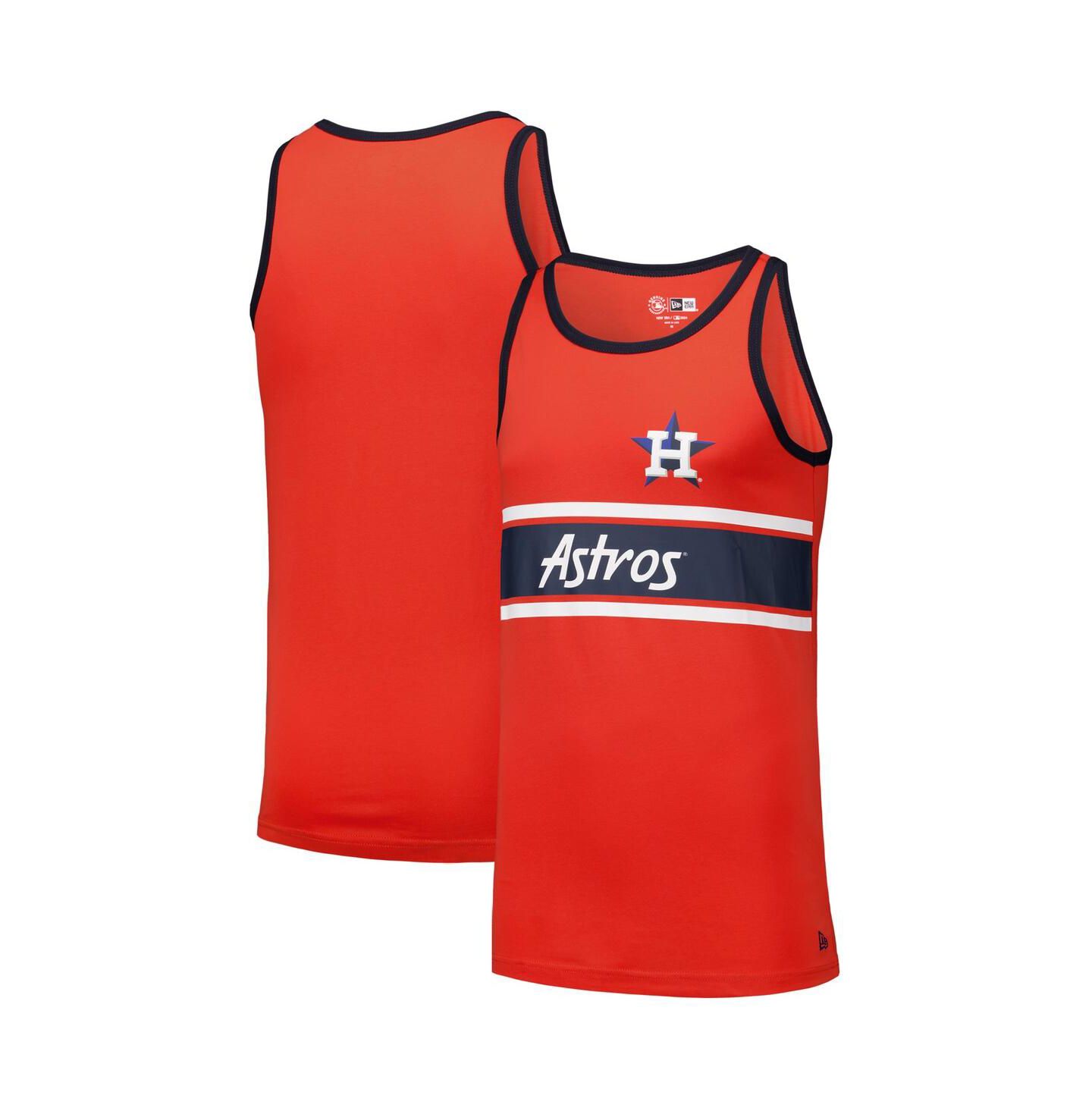 Мужской топ New Era Orange Houston Astros Jersey Ringer — фото 1