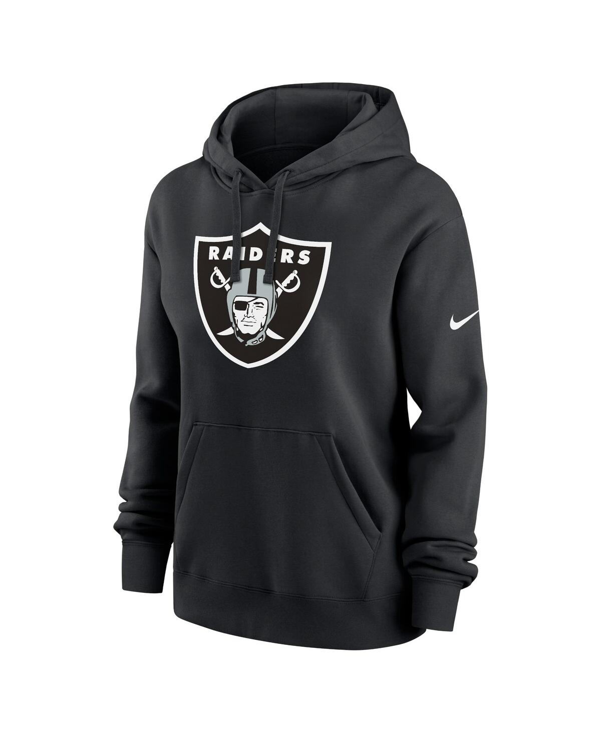 Nike Women's Black Las Vegas Raiders Club Fleece Pullover Hoodie In Black