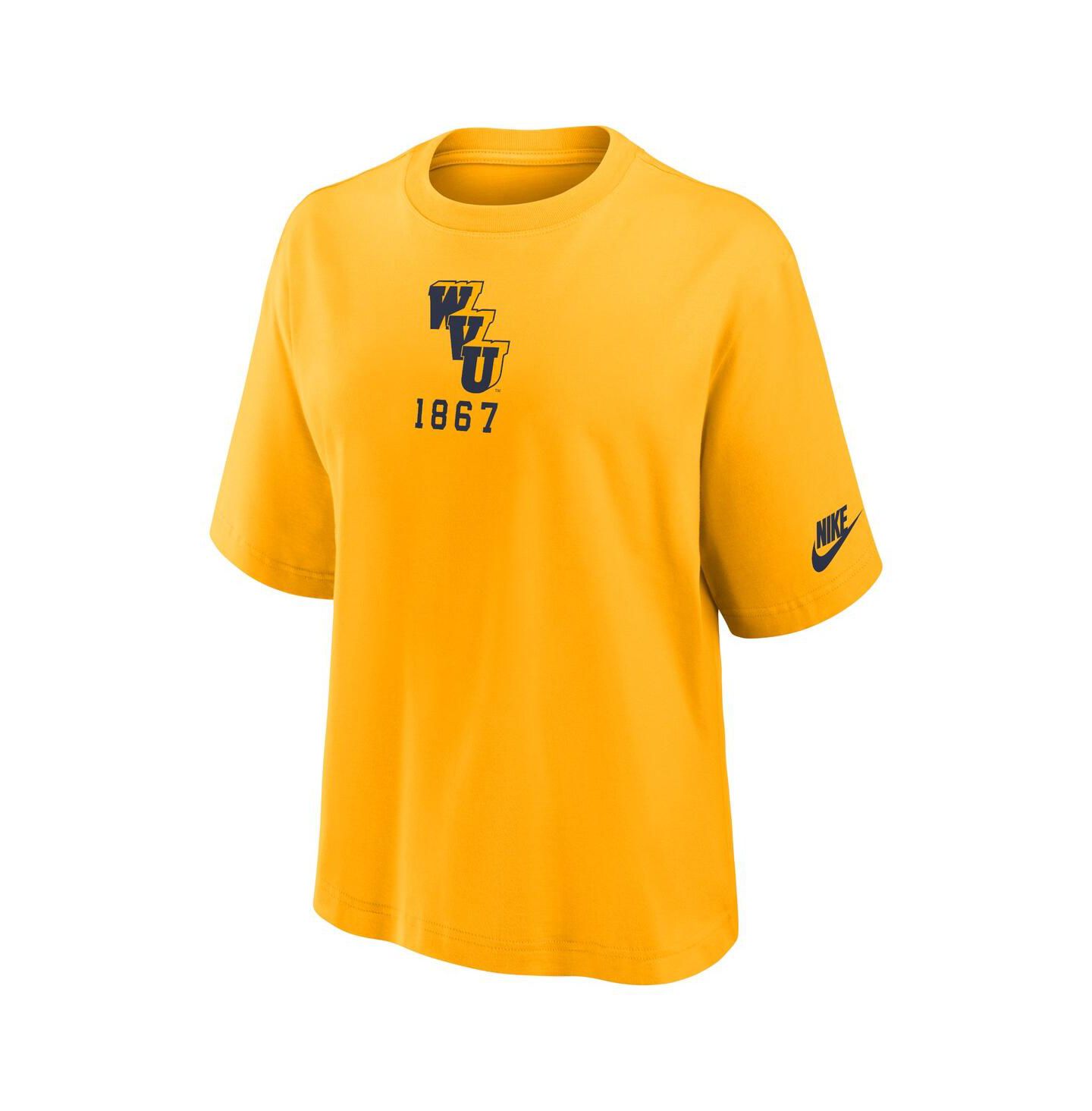 Женская футболка Nike Gold West Virginia Mountaineers Boxy Legacy Established — фото 2