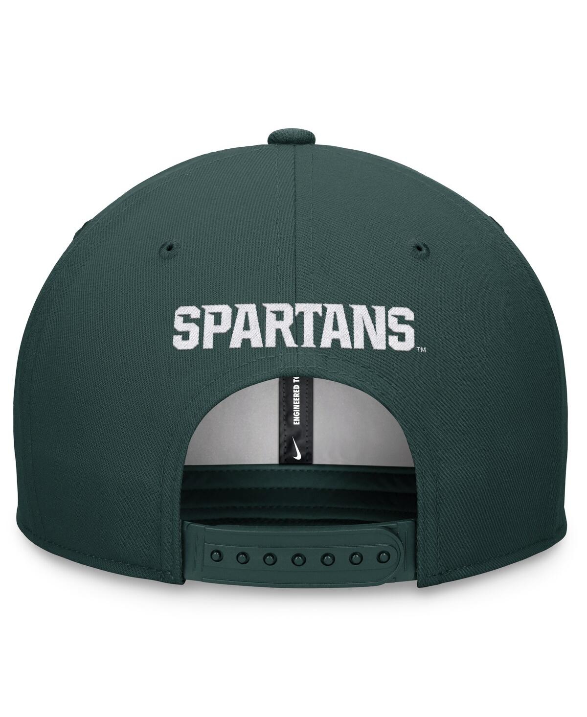 Nike Men's Green Michigan State Spartans On-field Pro Bill Snapback Hat In Green