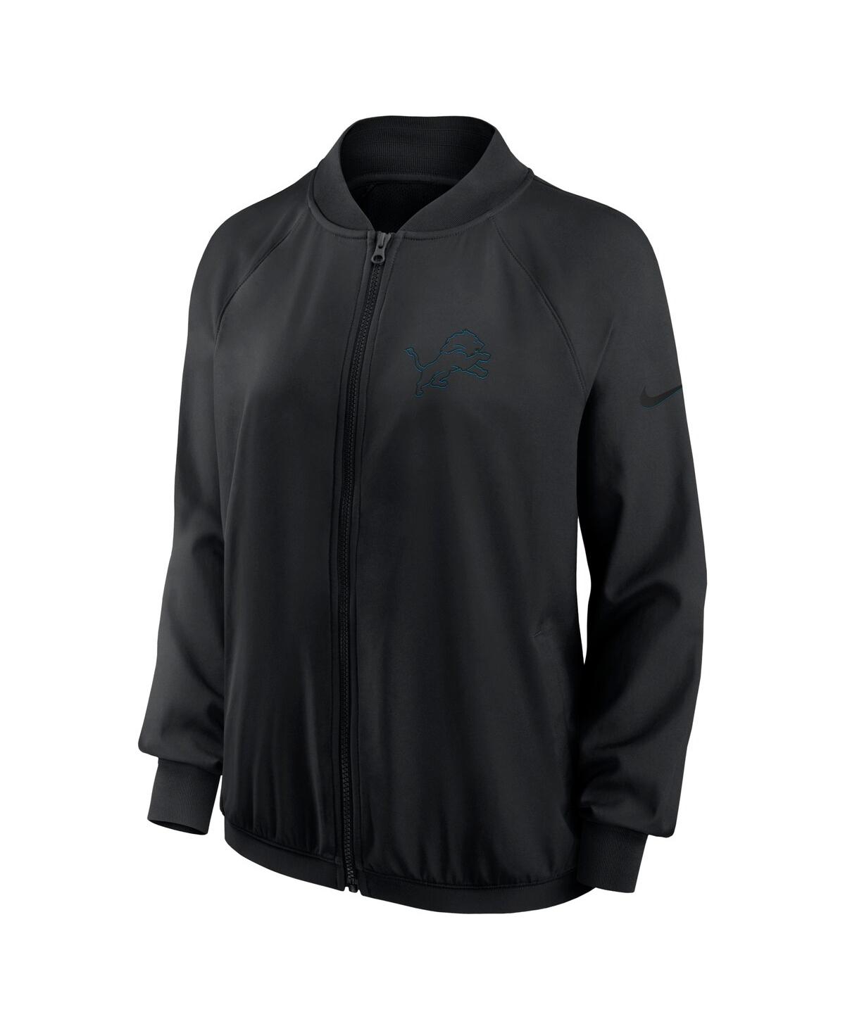 Nike Women'sDetroit Lions Raglan Full-Zip Jacket - Black
