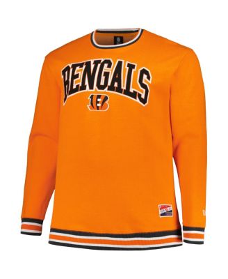 Men's Orange Cincinnati Bengals Big Tall Pullover Sweatshirt