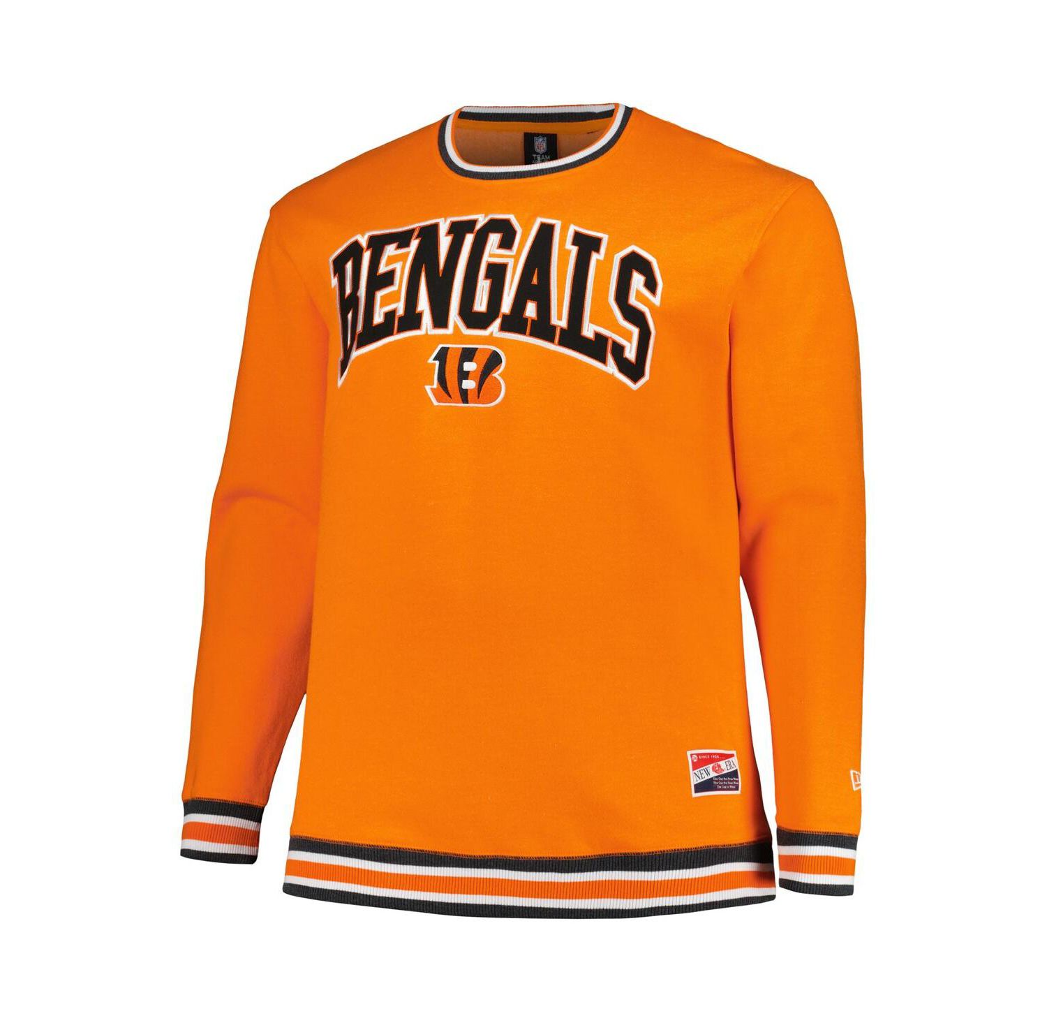 Men's Orange Cincinnati Bengals Big & Tall Pullover Sweatshirt