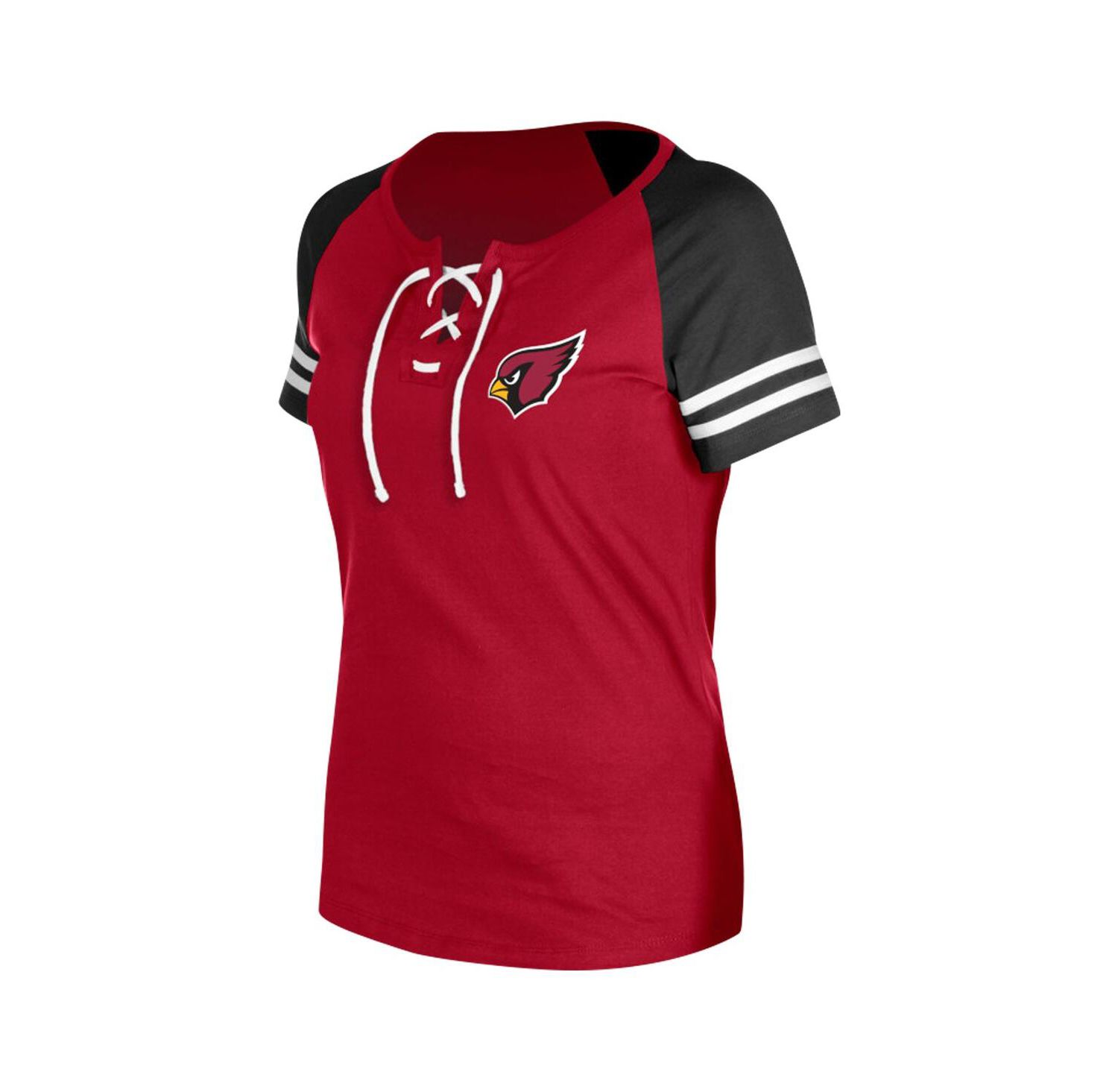 Women's Cardinal Arizona Cardinals Lace-Up Raglan T-Shirt