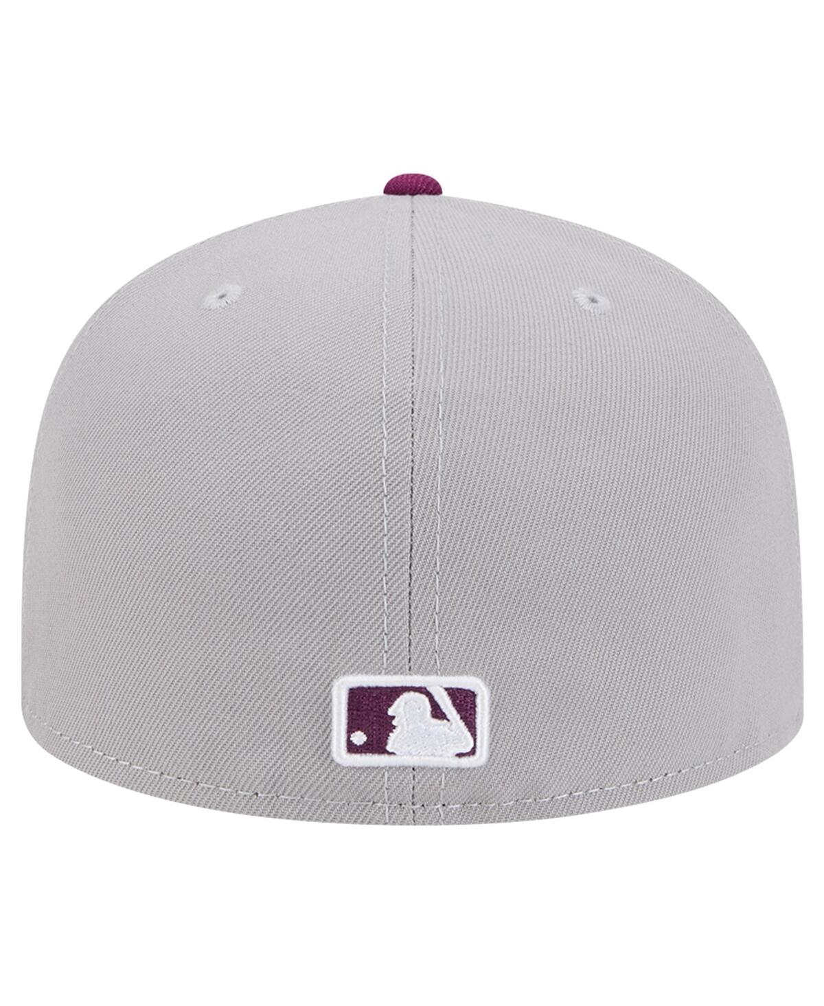 New Era Men's Gray/purple Boston Red Sox Two-tone Color Pack 59fifty Fitted Hat In Gray,purple