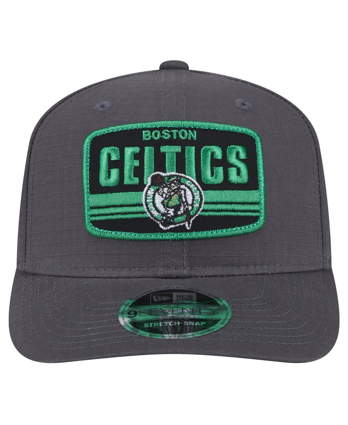 New Era Men'sBoston Celtics Team Elevated Patch 9SEVENTY Adjustable Hat - Graphite