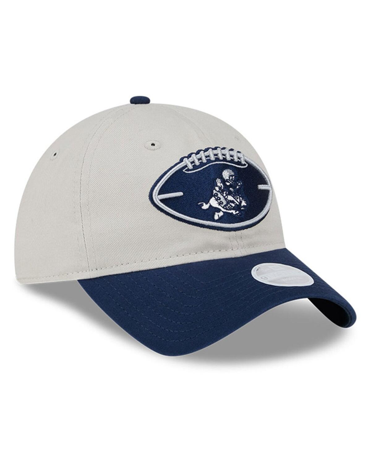 New Era Women's Stone/navy Dallas Cowboys 2024 Nfl Sideline Historic 9twenty Adjustable Hat In Stone,navy