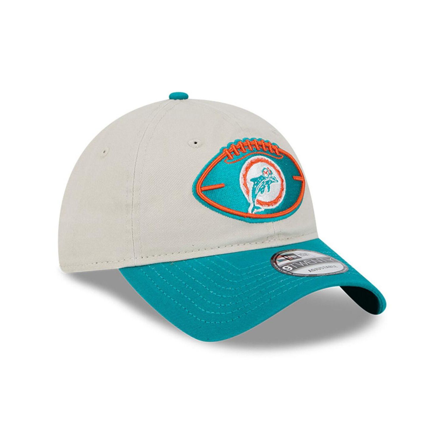 Men's Stone/Aqua Miami Dolphins 2024 Sideline Historic 9TWENTY Adjustable Hat