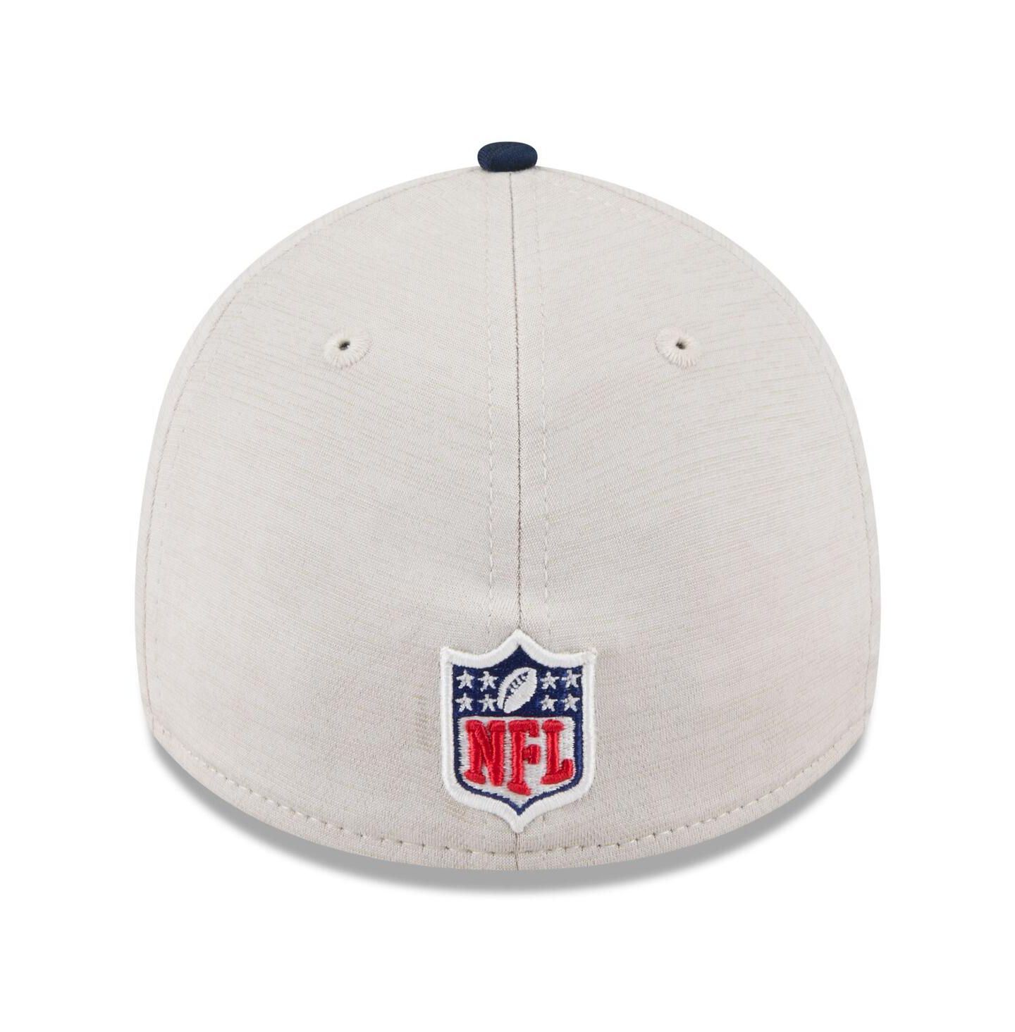 Мужская кепка New Era Stone/Navy Dallas Cowboys 2024 Sideline Historic 39THIRTY Flex Hat — фото 2