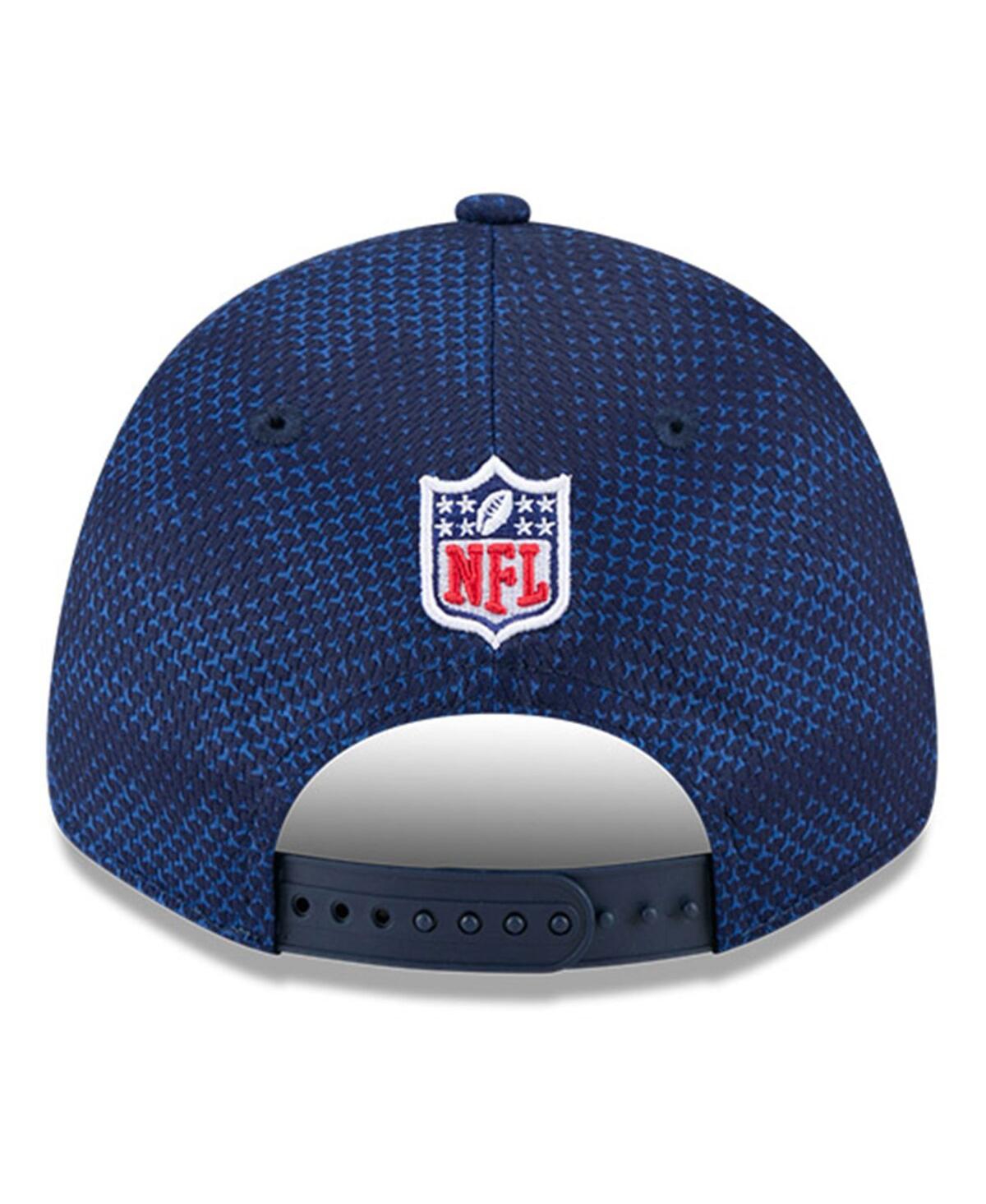 New Era Men's Navy New England Patriots 2024 Sideline 9forty Stretch-snap Hat In Navy