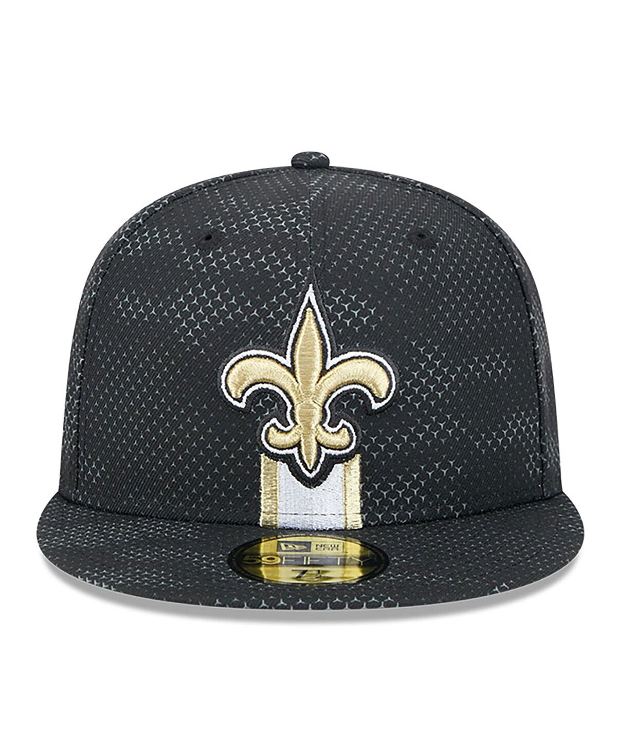 New Era Men's Black New Orleans Saints 2024 Sideline 59fifty Fitted Hat In Black