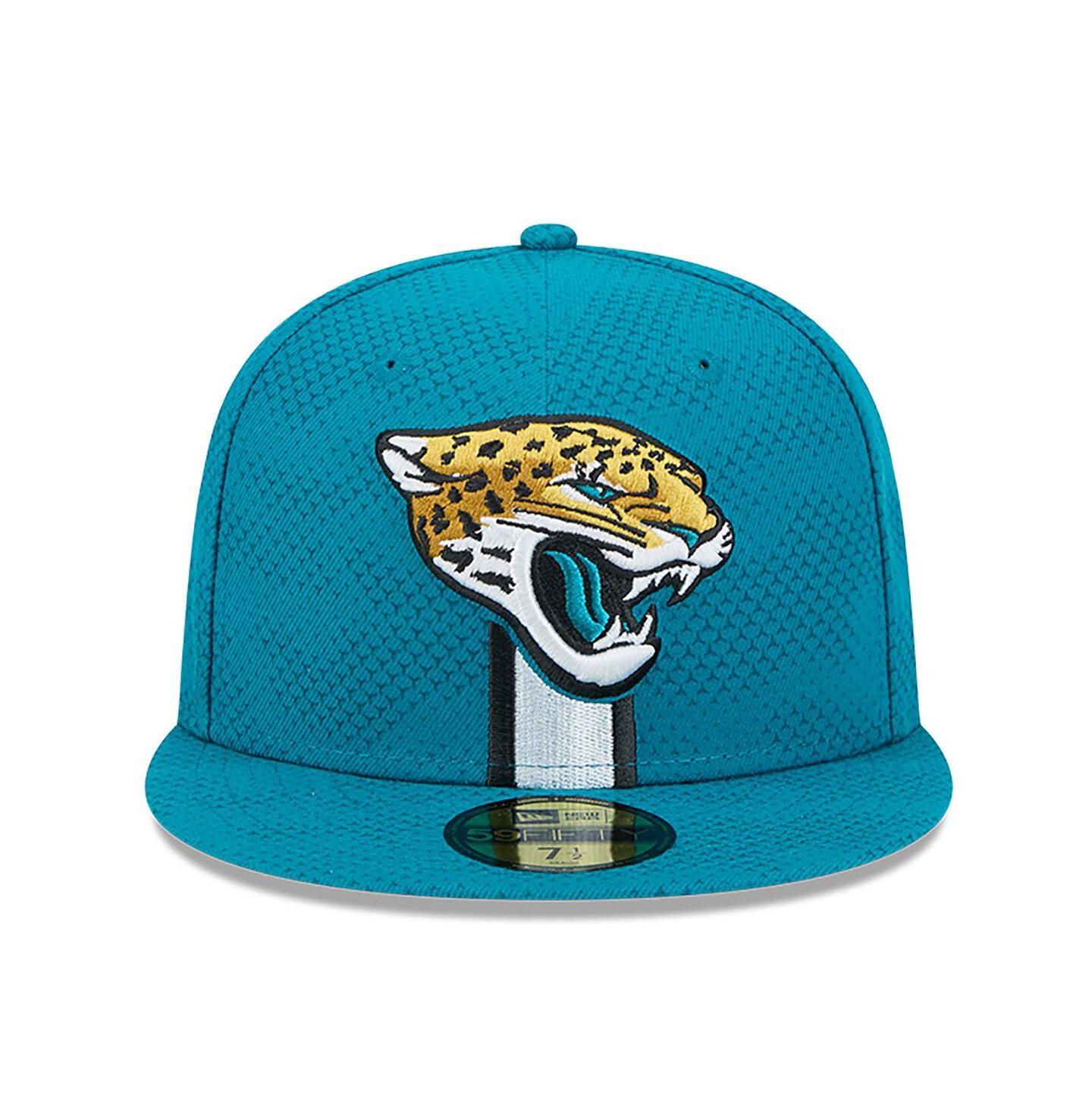 Мужская кепка New Era Teal Jacksonville Jaguars 2024 Sideline 59FIFTY Fitted Hat — фото 4