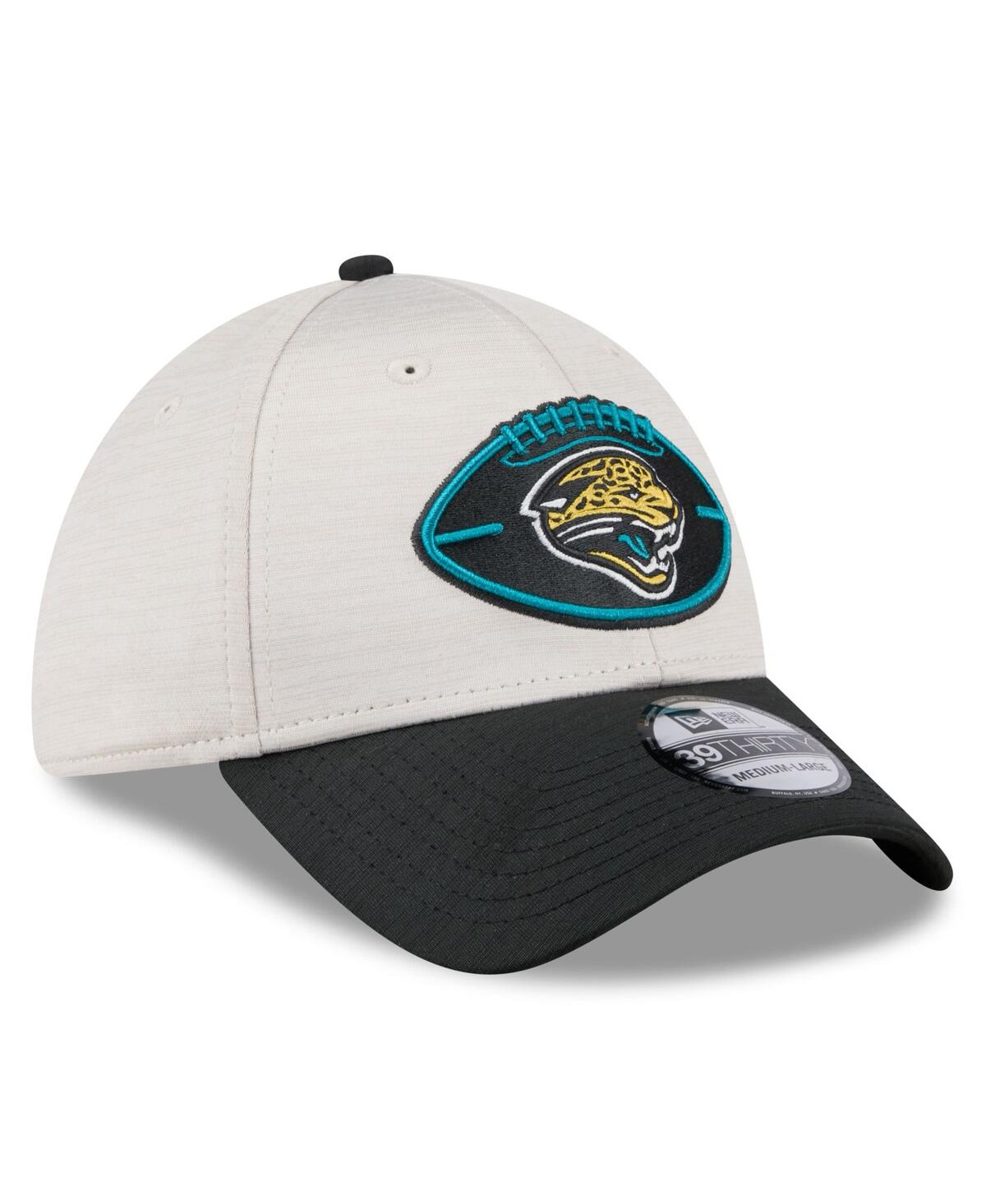 New Era Men's Stone/teal Jacksonville Jaguars 2024 Sideline Historic 39thirty Flex Hat In Stone,teal