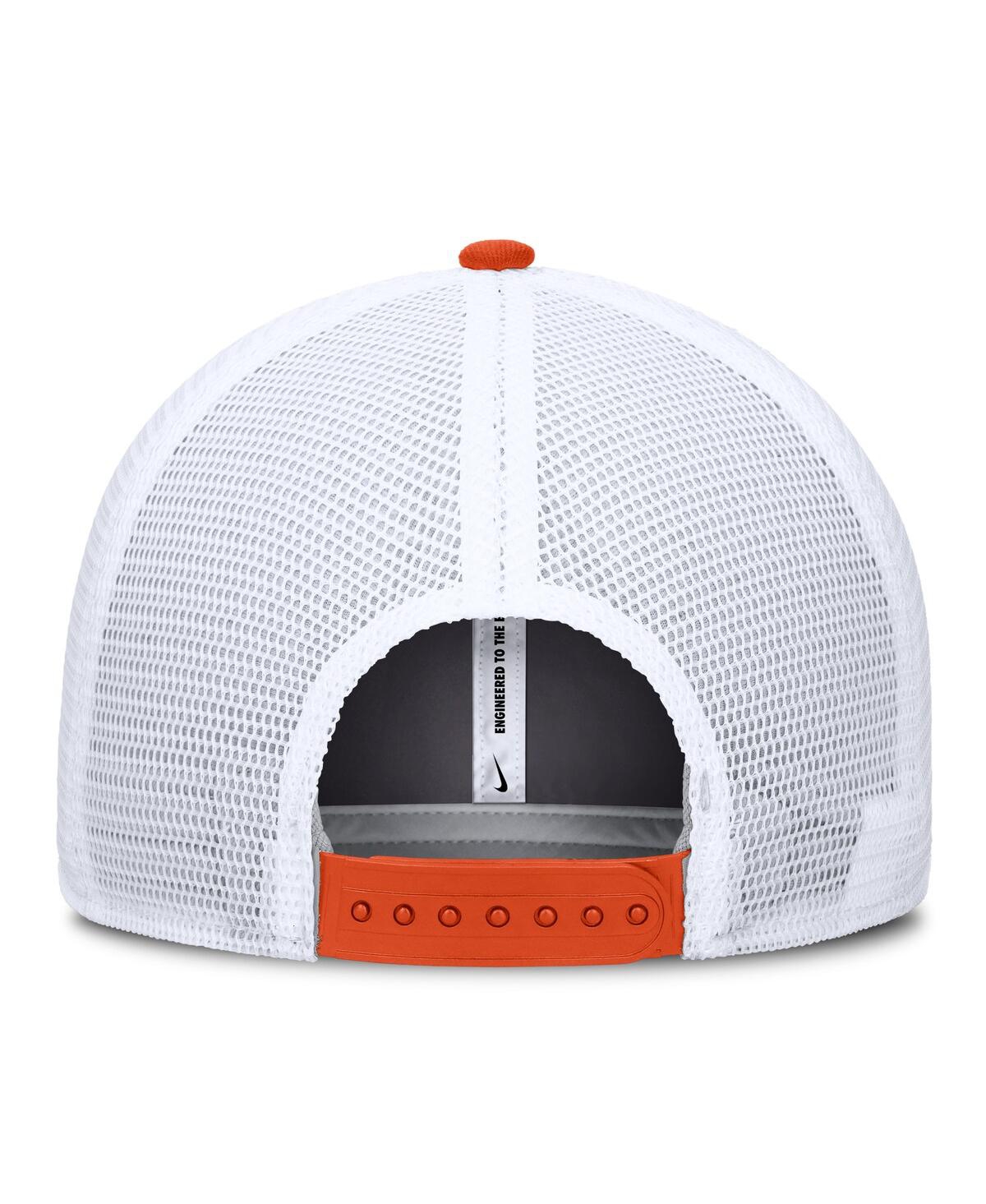 Nike Men's Orange/white Clemson Tigers Primetime Rise City Trucker Adjustable Hat In Orange,white