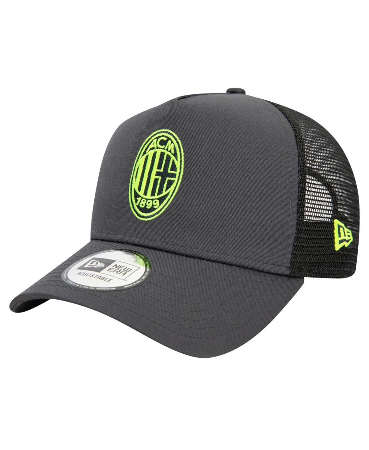 New Era Men's Gray Ac Milan 9forty A-frame Trucker Adjustable Hat
