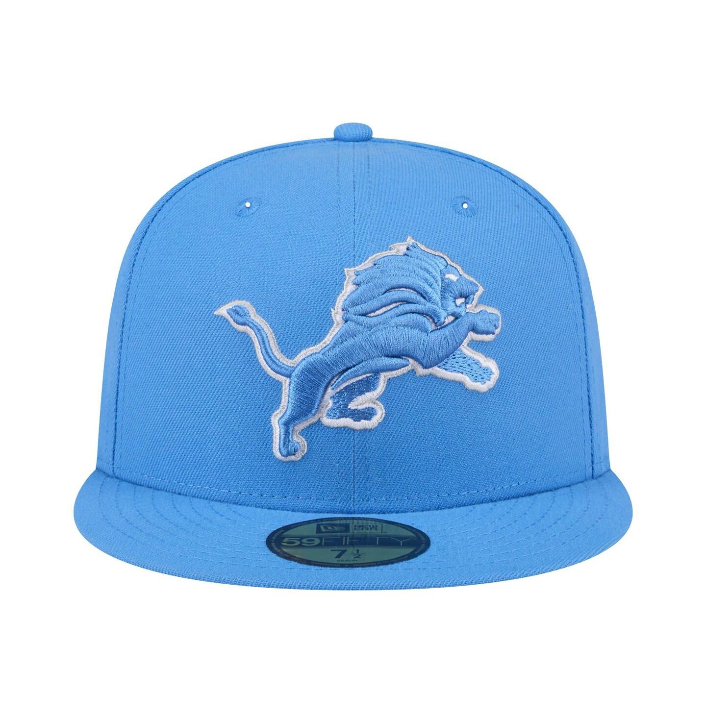 Мужская кепка New Era Blue Detroit Lions Omaha 59FIFTY Fitted Hat — фото 2