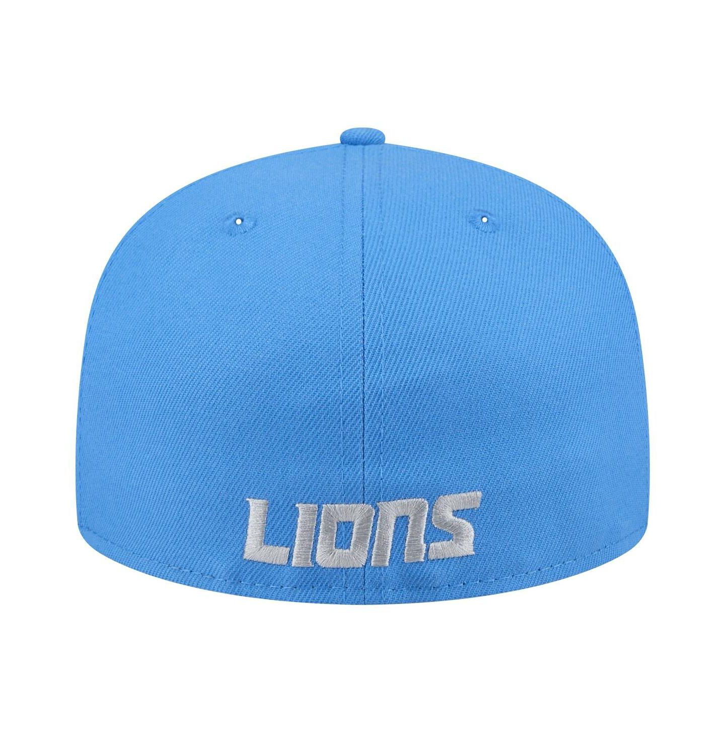 Мужская кепка New Era Blue Detroit Lions Omaha 59FIFTY Fitted Hat — фото 4