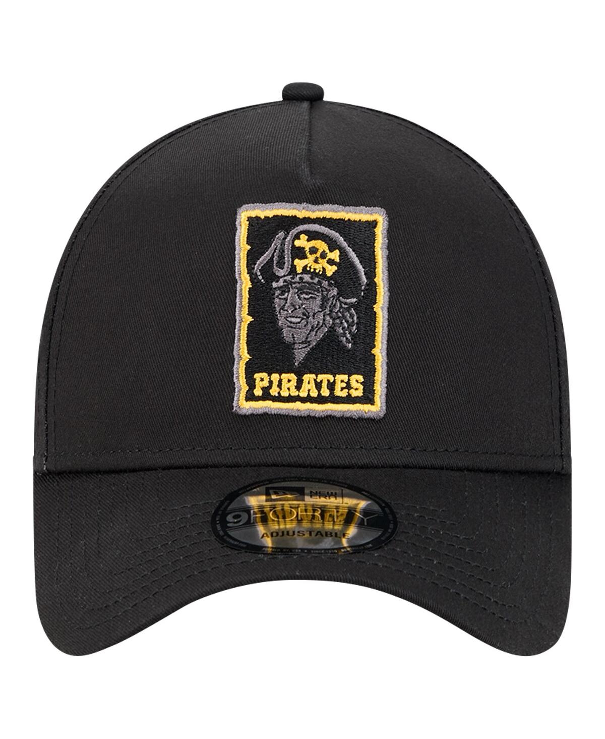 New Era Men's Black Pittsburgh Pirates Tonal Pop 9forty A-frame Adjustable Hat In Black