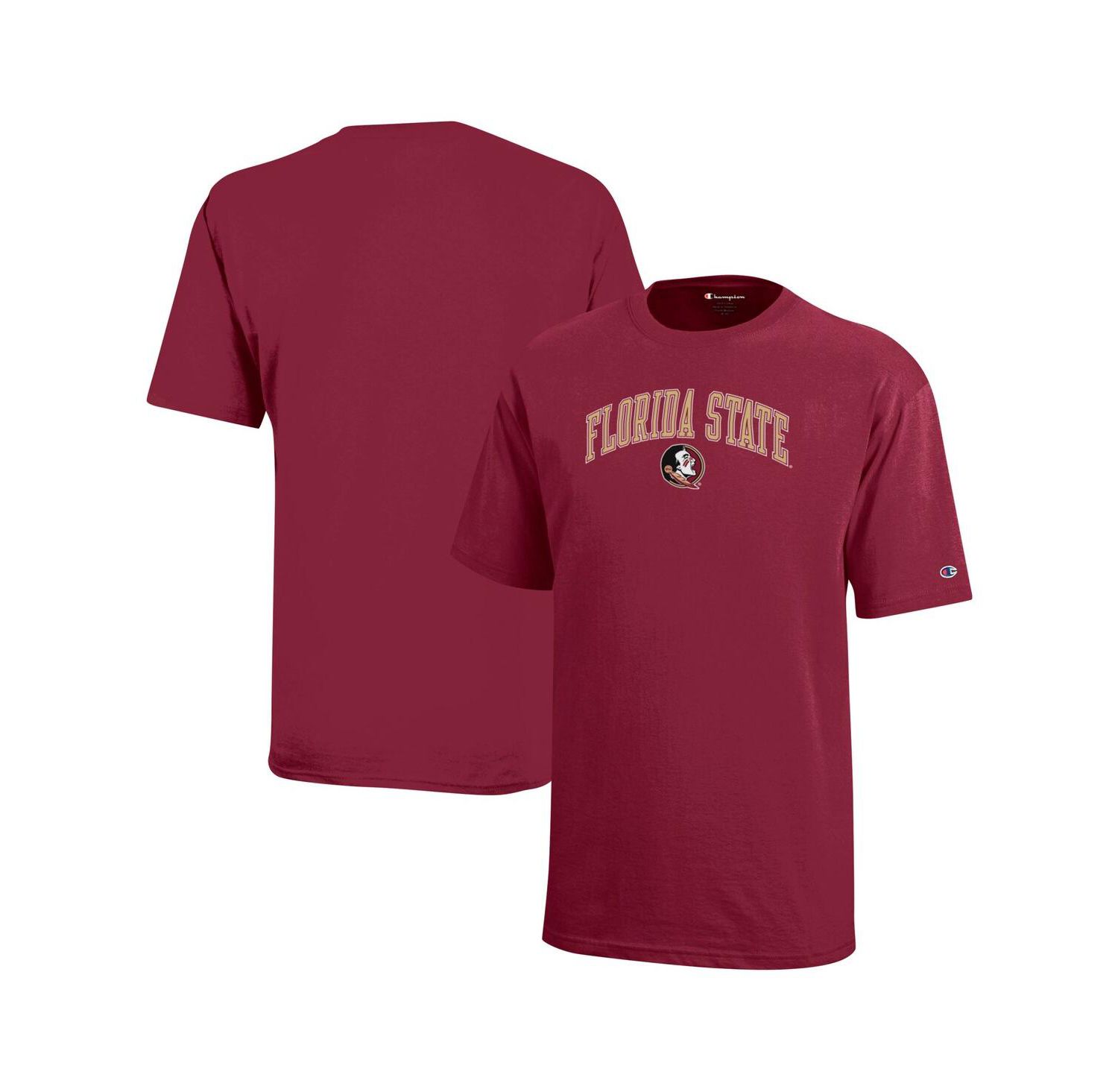 Big Boys and Girls Garnet Florida State Seminoles Arch Over Logo T-Shirt